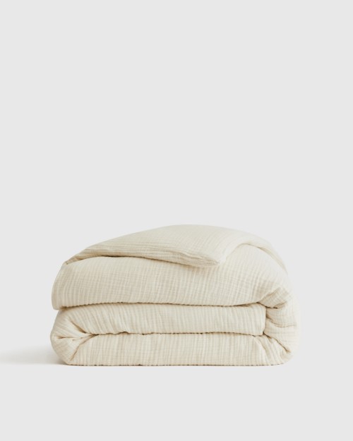 Organic Airy Gauze Duvet Cover - Undyed