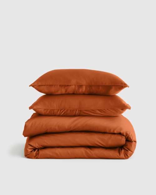 Bamboo Duvet Cover Set - Terracotta