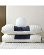 2pcs Soft Breathable Knitted Themed Pillow Neck Support Washable Reversible All Season Comfort