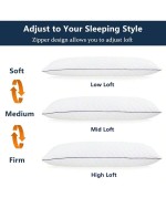 Cooling Memory Foam Body Pillows For Adults Sleeping Long Pillow For Bed Big Large Firm Full Body Pillow For Side Sleeper 24x50 Inch White