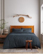 Organic Brushed Cotton Duvet Cover - Nightfall