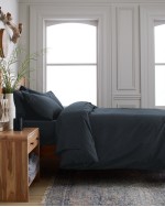 Organic Brushed Cotton Duvet Cover - Nightfall