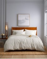 Classic Organic Percale Deluxe Bedding Bundle - Sand