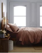 Classic Organic Percale Duvet Cover Set - Clay