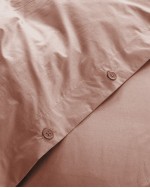 Classic Organic Percale Duvet Cover Set - Clay