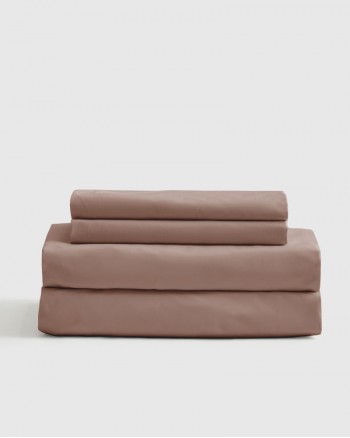 Classic Organic Percale Sheet Set - Clay