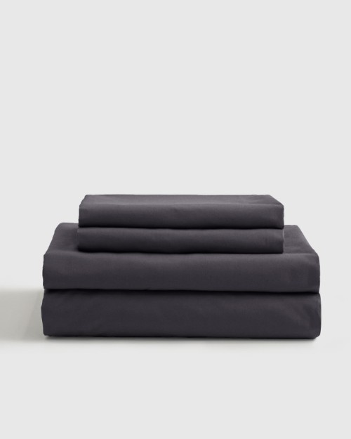 Classic Organic Percale Sheet Set - Graphite