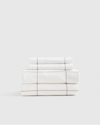 Classic Organic Percale Sheet Set - Windowpane