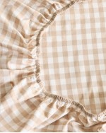 Classic Organic Percale Sheet Set - Cafe Gingham