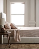 European Linen Duvet Deluxe Bundle - Terracotta/White Stripe