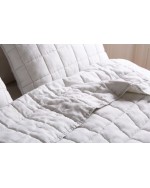 European Linen Box Quilted Sham Set - Light Grey