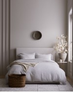 European Linen Duvet Deluxe Bundle - Grey/White Mini Pinstripe