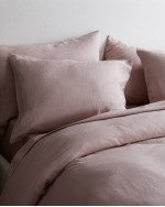 European Linen Duvet Cover Set - Dusty Mauve