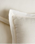 European Linen Double Flange Deluxe Bedding Bundle - Ivory