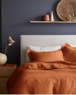 European Linen Double Flange Deluxe Bedding Bundle - Terracotta