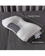 1pcs Premium Knitted SP Neck Protection Pillow Ergonomic Sleep Massage Core Breathable Moisture Absorption Soft Household Decorative Pillow For Bedding Living Room And Bedroom