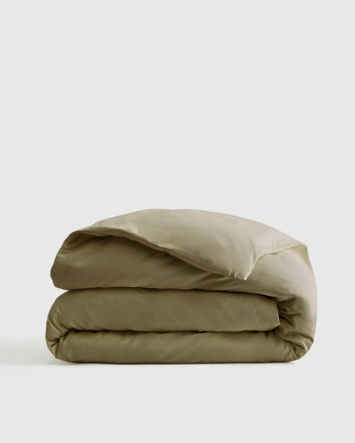 Luxury Organic Sateen Duvet Cover - Aloe