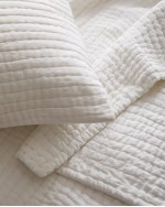 Silk Pick Stitch Quilt - Ivory