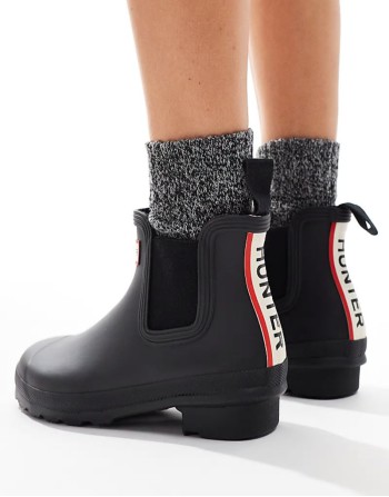 original chelsea tri colour boot in black