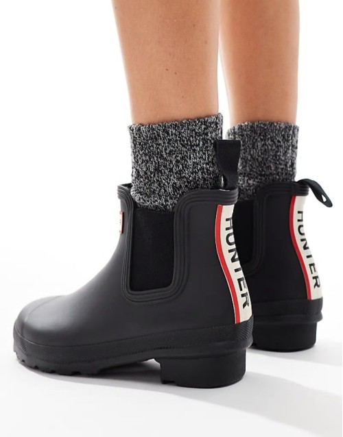 original chelsea tri colour boot in black
