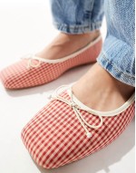 Cotton On milley ballet pump in red gingham