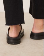 slider sandals in white