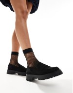 chunky penny loafers in black