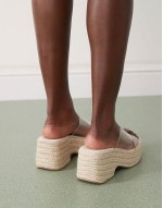 Toy cross strap wedges in clear