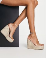 Tasha espadrille wedges in clear
