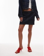 Ilya suede open square toe mule in red